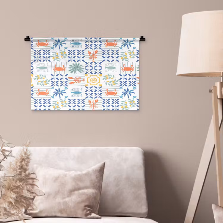 Zee - Sfeer - Mozaïek - Multi Wandkleed katoen klein 269 -sfeer4