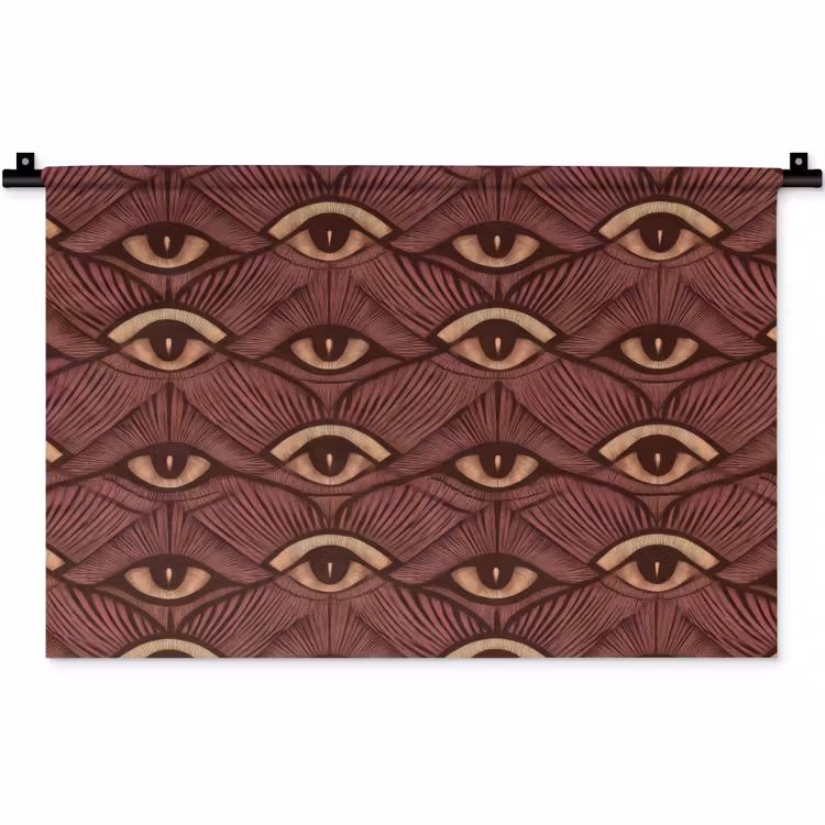 Mystiek - Ogen - Bruin Wandkleed katoen klein 269 -zz3d