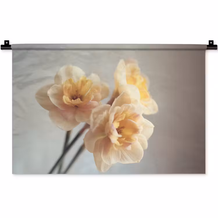 Narcissen - Geel - Bloemblaadjes Wandkleed katoen klein -zz3d