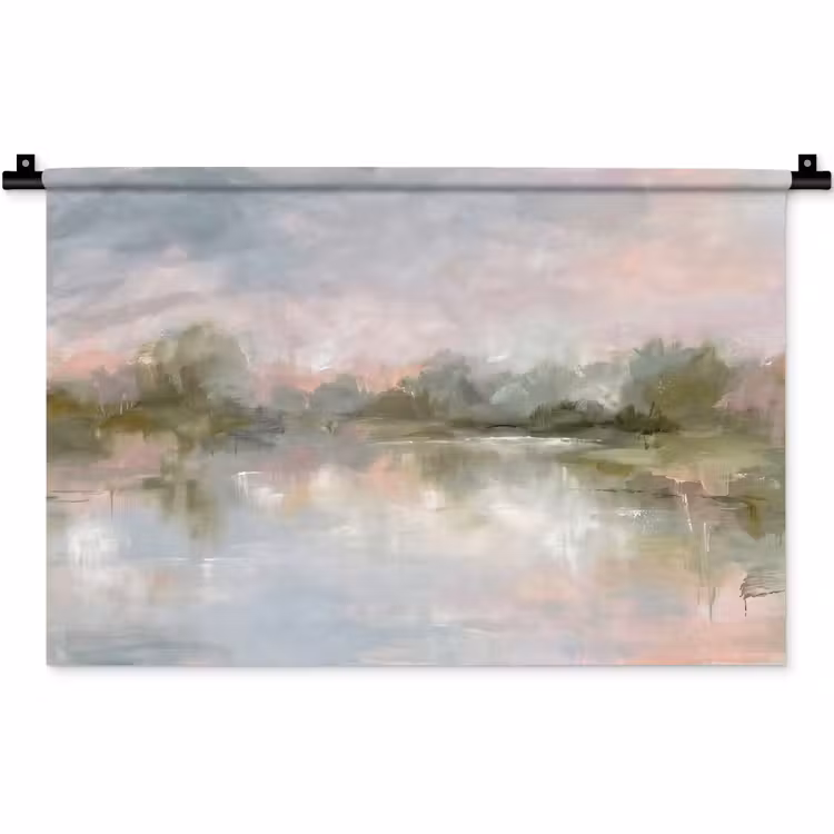 Natuur - Landschap - Abstract - Water - Groen Wandkleed katoen klein -zz3d