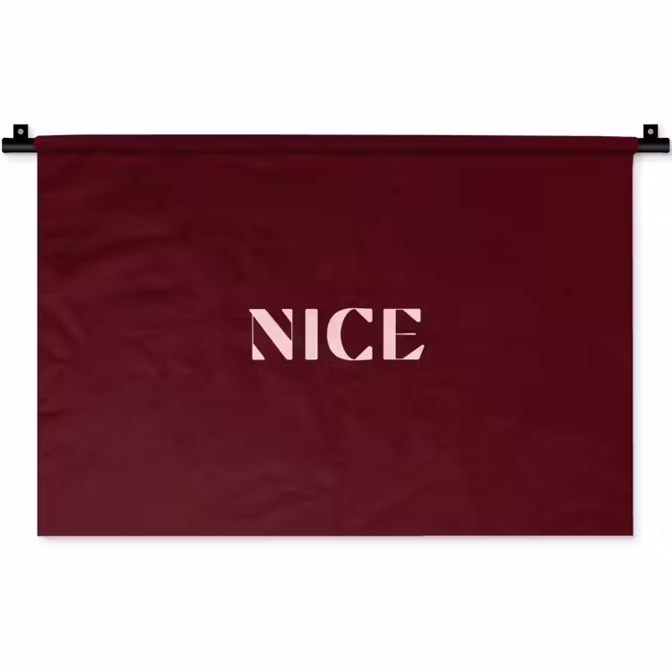 Nice - Bordeaux - Roze Wandkleed katoen klein -zz3d