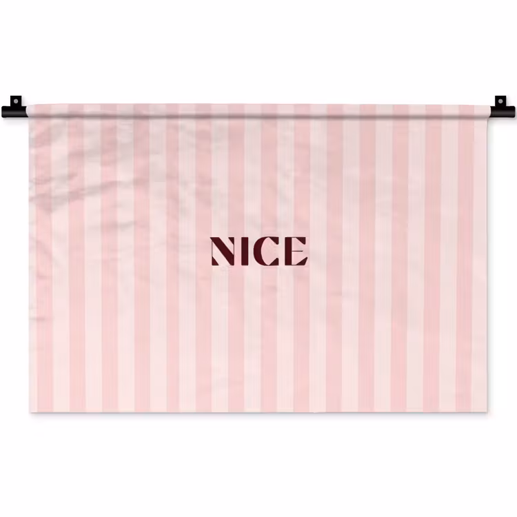 Nice - Strepen - Roze Wandkleed katoen klein -zz3d