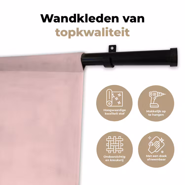 Nice - Uitroepteken - Roze Wandkleed katoen klein -sfeer2