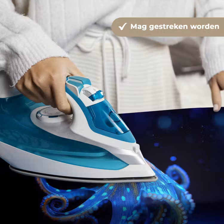 Octopus - Stippen - Blauw - Zee Wandkleed katoen klein -sfeer9