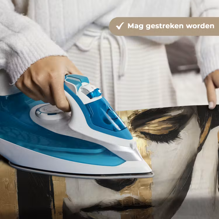 Ogen - Gezicht - Goud - Strepen Wandkleed katoen klein -sfeer9