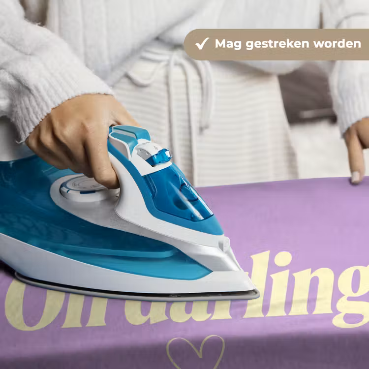 Oh darling - Hart - Paars Wandkleed katoen klein -sfeer9