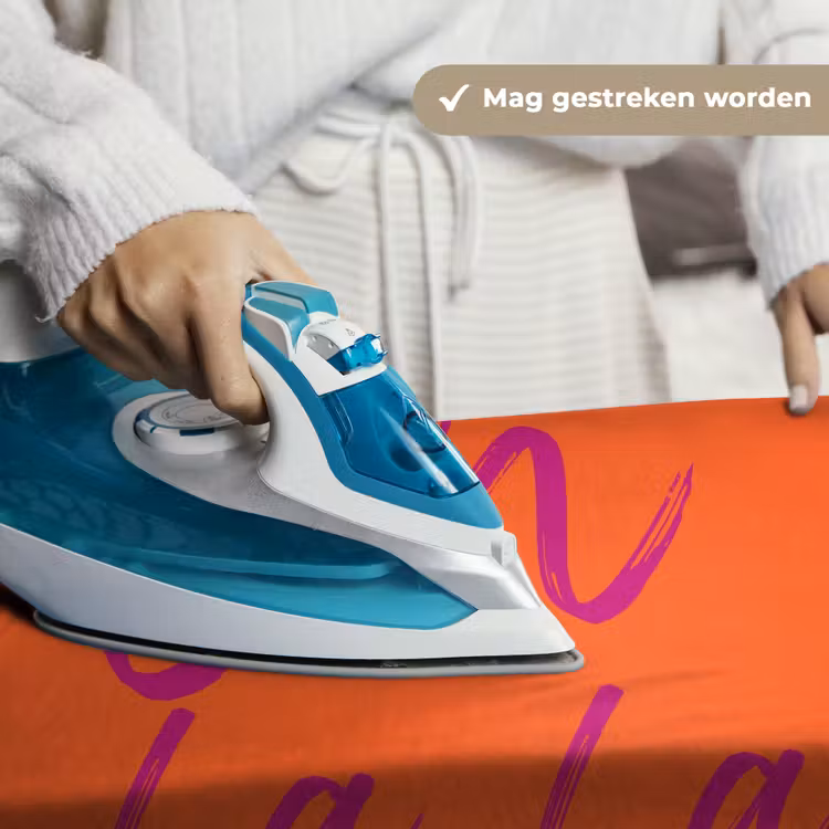 Oh la la - Oranje - Roze - Grafisch Wandkleed katoen klein -sfeer9