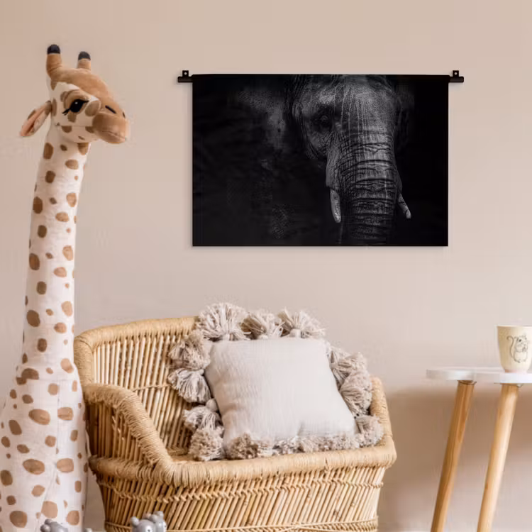 Olifant - Dier - Portret Wandkleed katoen klein -wsfeer5_kind