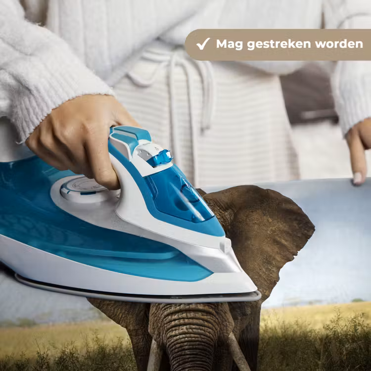 Olifant - Natuur - Gras - Dieren - Landschap Wandkleed katoen klein -sfeer9