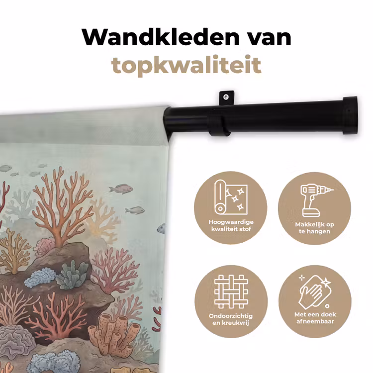 Onderwater - Koraal - Vis - Natuur Wandkleed katoen klein -sfeer2