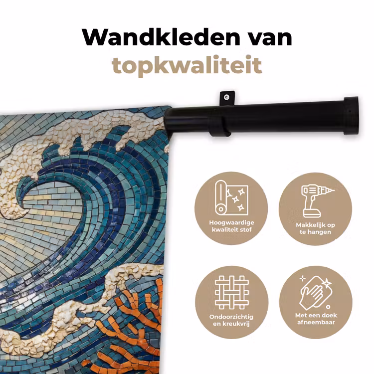 Onderwater - Koraal - Vis - Natuur - Kunst Wandkleed katoen klein -sfeer2