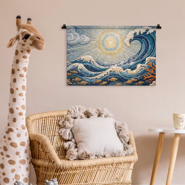 Onderwater - Koraal - Vis - Natuur - Kunst Wandkleed katoen klein -wsfeer5_kind