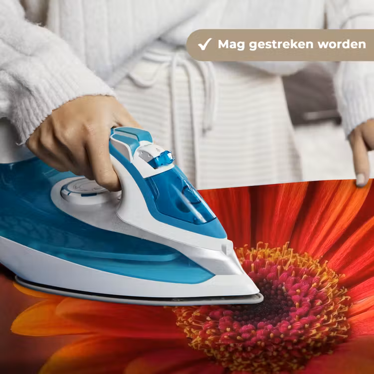 Oranje - Gerbera - Intens Wandkleed katoen klein -sfeer9