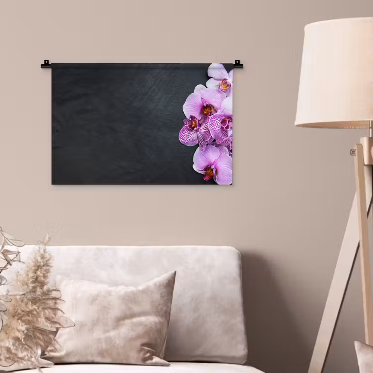 Orchidee - Bloemen - Roze - Flora Wandkleed katoen klein -sfeer4