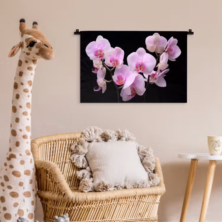 Orchidee - Bloemen - Roze - Flora Wandkleed katoen klein -wsfeer5_kind