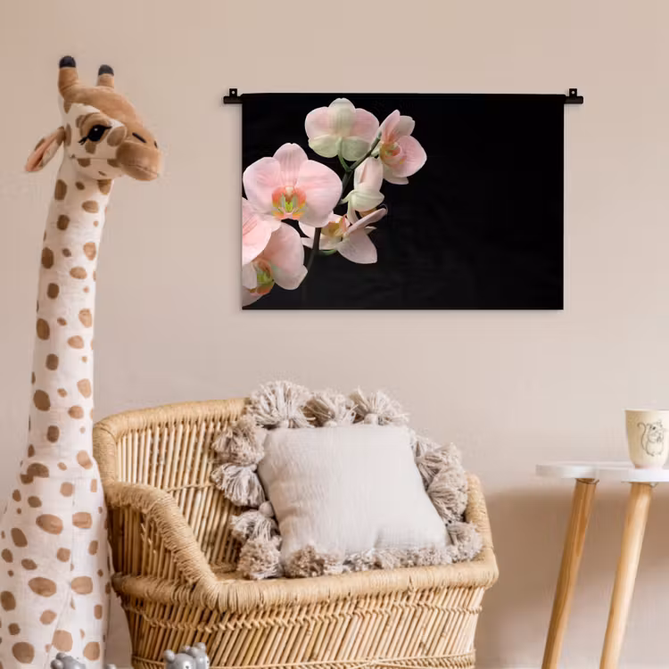 Orchidee - Bloemen - Roze - Stilleven - Flora Wandkleed katoen klein -wsfeer5_kind