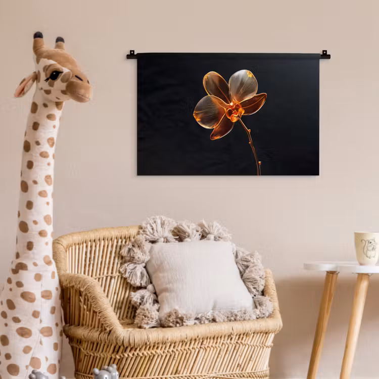 Orchidee - Doorzichtig - Bloem Wandkleed katoen klein -wsfeer5_kind