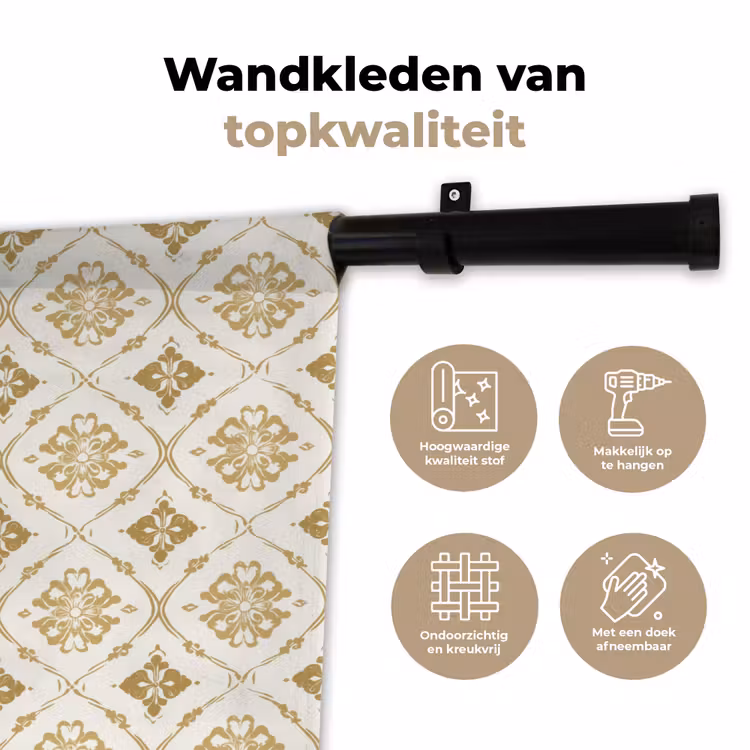 Ornament - Klassiek - Goud Wandkleed katoen klein 269 -sfeer2