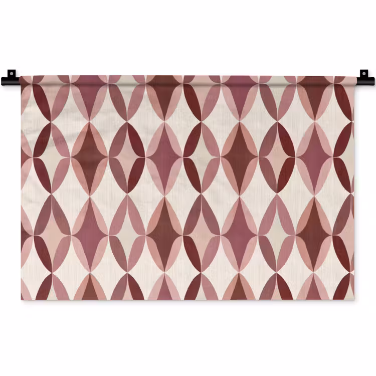 Ovaal - Textuur - Roze Wandkleed katoen klein 269 -zz3d