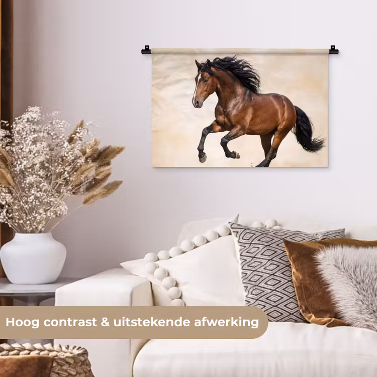 Paard - Galop - Energie Wandkleed katoen klein -sfeer1