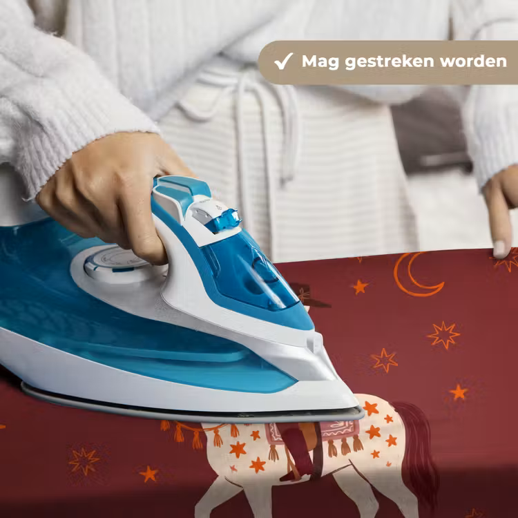 Paard - Ruiter - Sterren - Nacht - Illustratie Wandkleed katoen klein -sfeer9