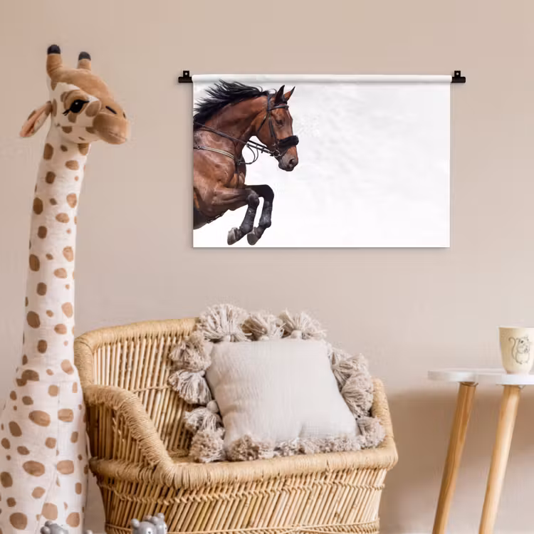 Paard - Springen - Modern Wandkleed katoen klein -wsfeer5_kind