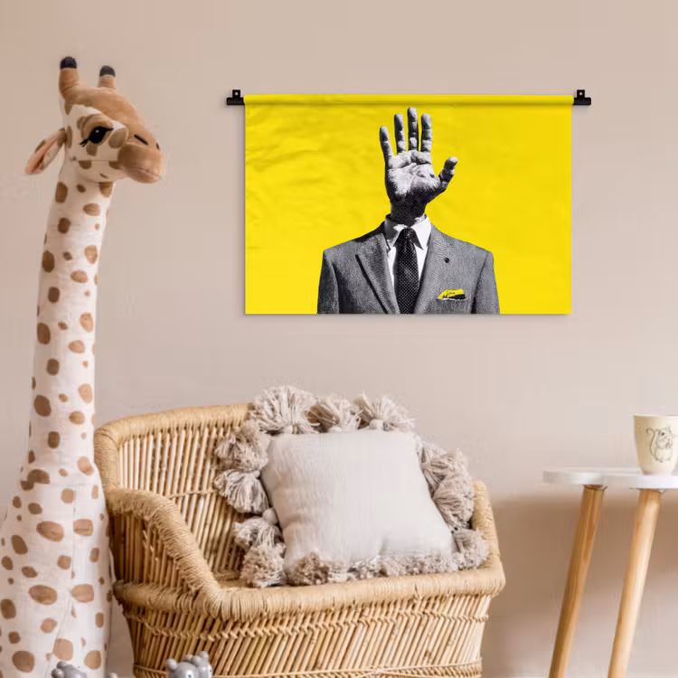 Pak - Hand - Geel Wandkleed katoen klein -wsfeer5_kind