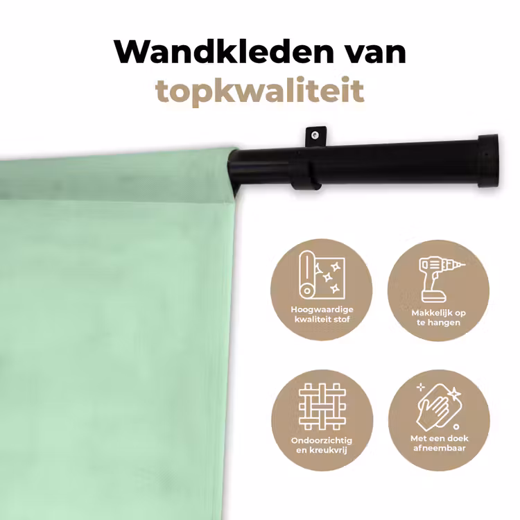 Pale - Mint - Groen Wandkleed katoen klein 269 -sfeer2