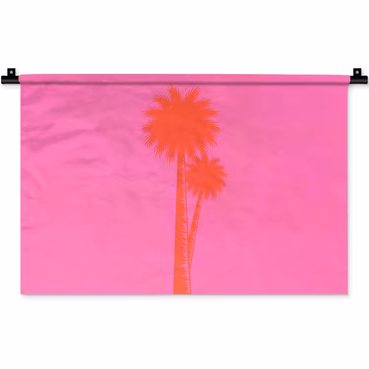Palmbomen - Modern - Roze Wandkleed katoen klein -zz3d