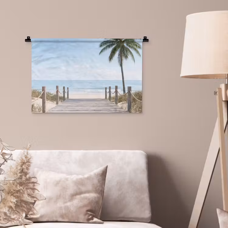 Palmbomen - Pad - Horizon Wandkleed katoen klein -sfeer4