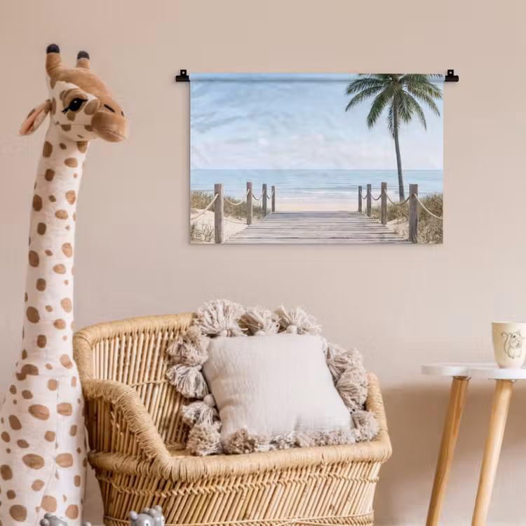 Palmbomen - Pad - Horizon Wandkleed katoen klein -wsfeer5_kind