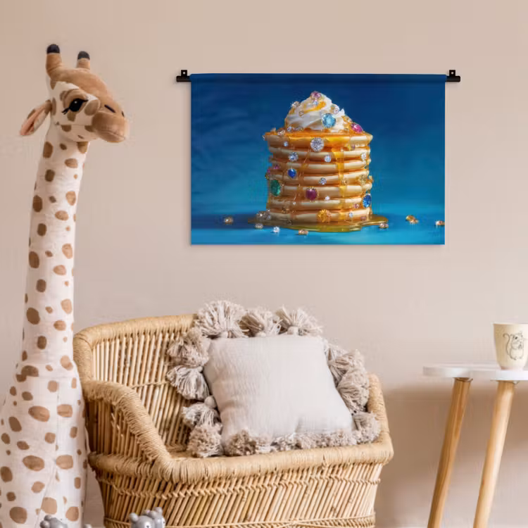 Pannenkoeken - Steentjes - Glitter - Slagroom Wandkleed katoen klein -wsfeer5_kind