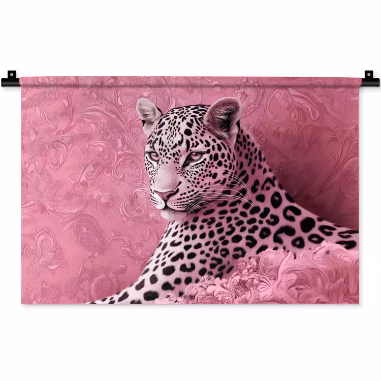 Panter - Luxe - Roze Wandkleed katoen klein -zz3d