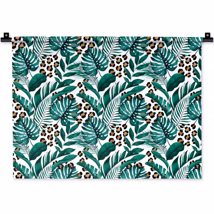 Panterprint - Bladeren - Jungle Wandkleed katoen klein -zz3d