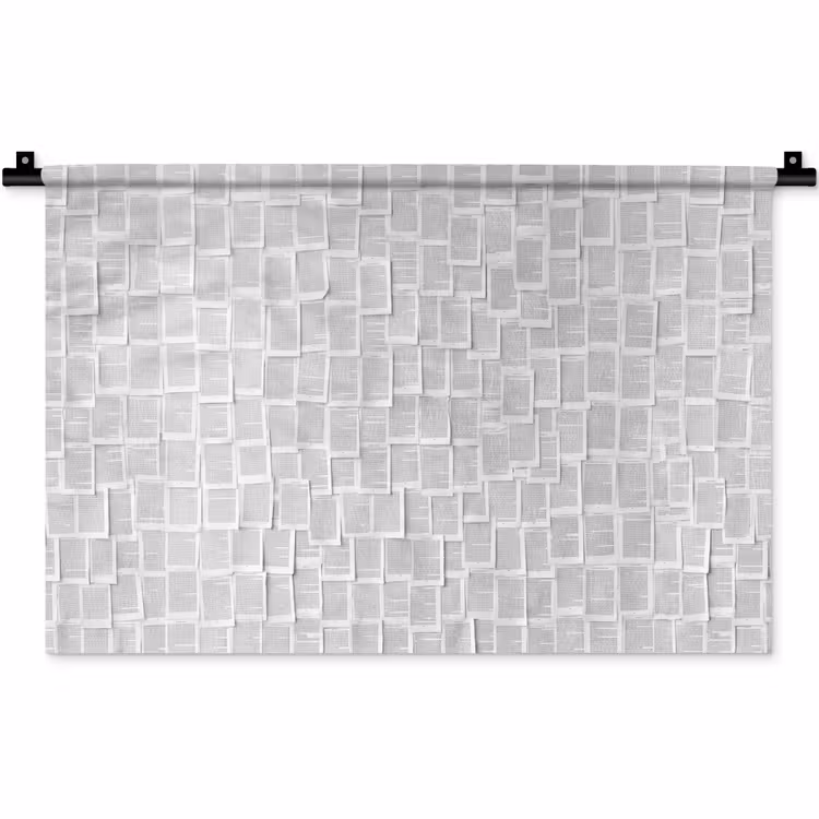 Papier - Overlappend - Textuur - Modern - Wit Wandkleed katoen klein -zz3d