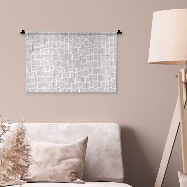 Papier - Overlappend - Textuur - Modern - Wit Wandkleed katoen klein -sfeer4