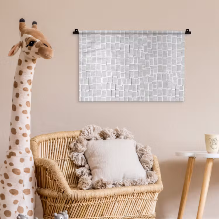 Papier - Overlappend - Textuur - Modern - Wit Wandkleed katoen klein -wsfeer5_kind
