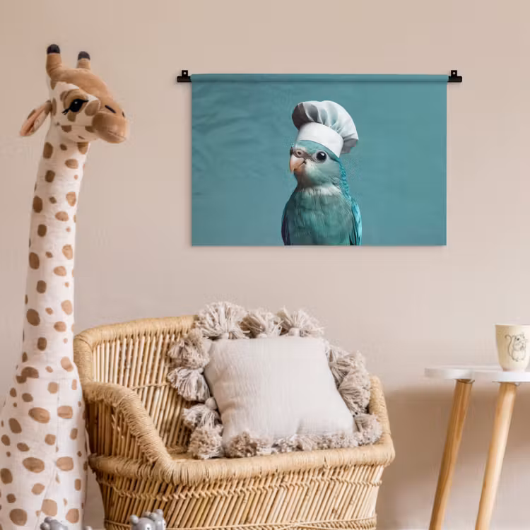 Parkiet - Vogel - Koksmuts - Cute Wandkleed katoen klein -wsfeer5_kind