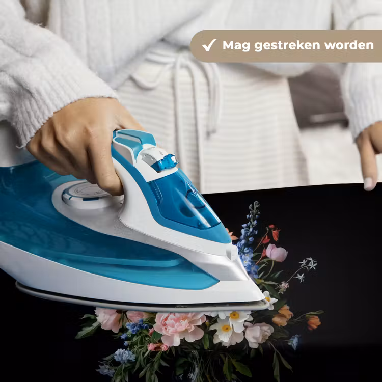 Pastel - Bloemen - Glazen - Vaas Wandkleed katoen klein -sfeer9