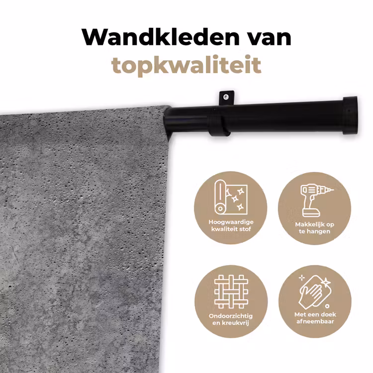 Patronen - Industrieel - Beton Wandkleed katoen klein 269 -sfeer2