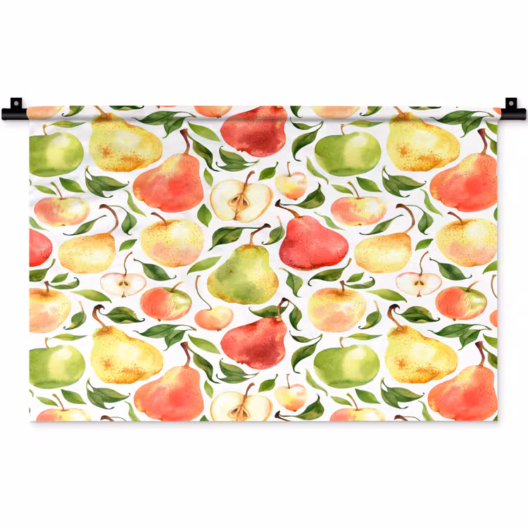 Patroon - Appels - Peren Wandkleed katoen klein 269 -zz3d