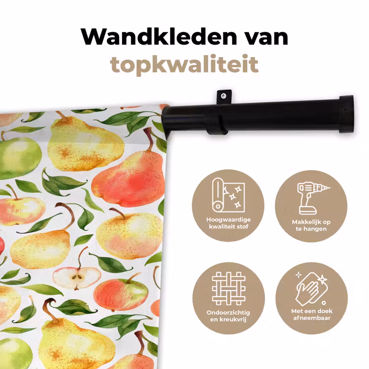 Patroon - Appels - Peren Wandkleed katoen klein 269 -sfeer2