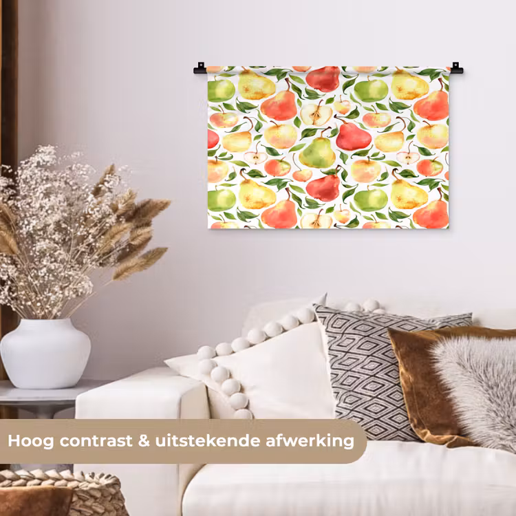 Patroon - Appels - Peren Wandkleed katoen klein 269 -sfeer1