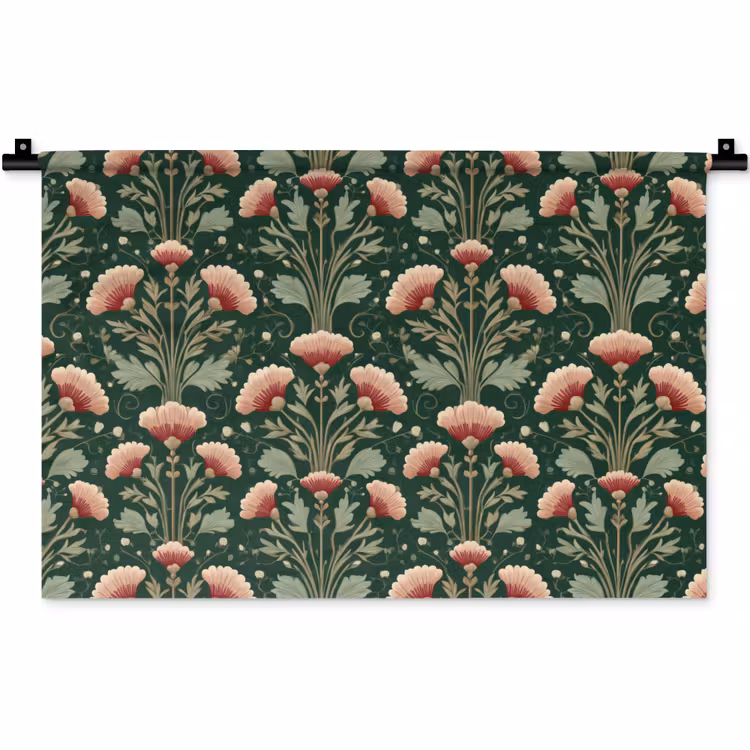 Patroon - Botanisch - Kleurrijk Wandkleed katoen klein 269 -zz3d