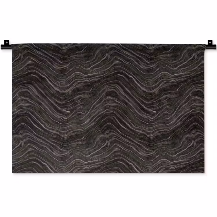 Patroon - Contrast - Antraciet Wandkleed katoen klein 269 -zz3d