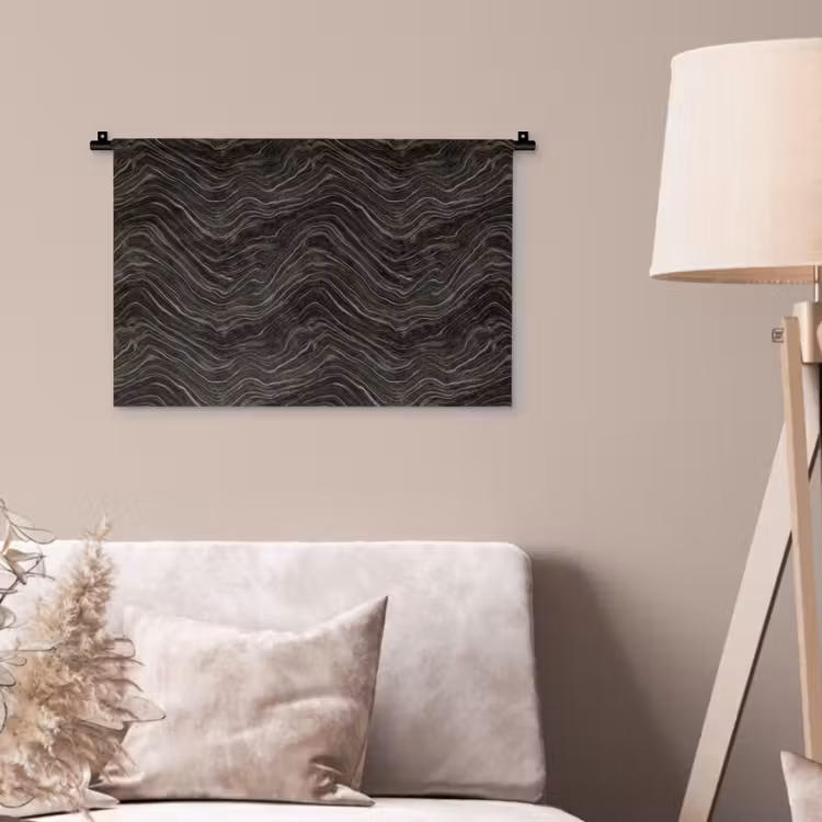 Patroon - Contrast - Antraciet Wandkleed katoen klein 269 -sfeer4