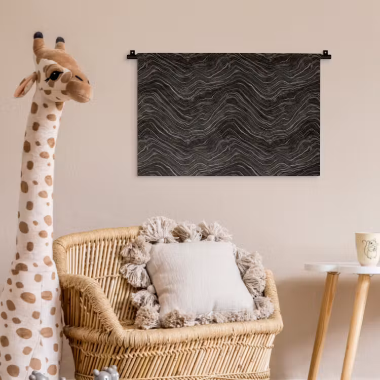 Patroon - Contrast - Antraciet Wandkleed katoen klein 269 -wsfeer5_kind