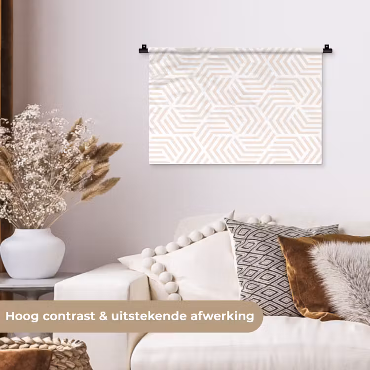 Patroon - Geometrie - Design - Pastel Wandkleed katoen klein 269 -sfeer1