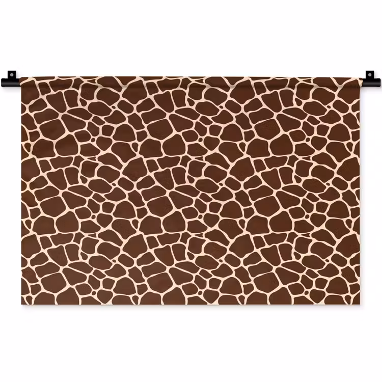 Patroon - Giraf - Bruin Wandkleed katoen klein 269 -zz3d