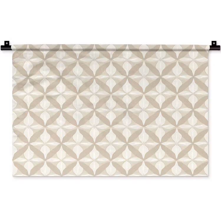 Patroon - Klassiek - Beige Wandkleed katoen klein 269 -zz3d